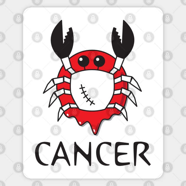 Cancer HORRORscope Sticker by FAR Designs Co.